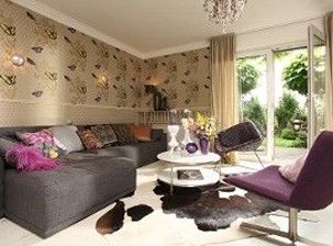 Living Room - Wallpaper Hanging in Falkirk, Stirlingshire